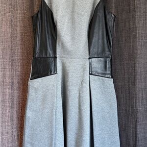 Club Monaco Gray and Black Sleeveless Dress